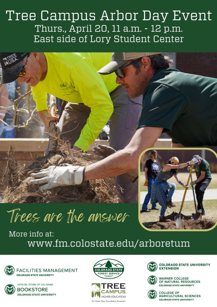 People planting trees - arbor day flyer