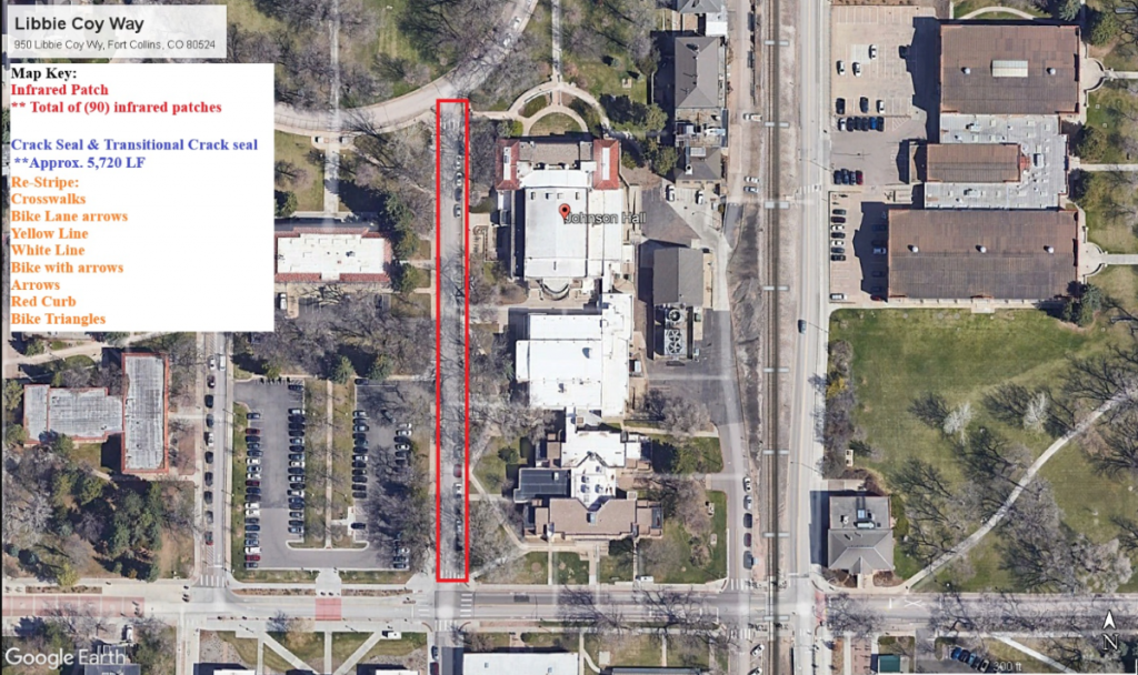 Libbie Coy Way from Oval to University is closed July 6 through July 7 at 1 p.m.