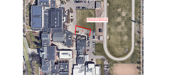 Portion of parking lot 620 - north of the UCA East building - will be closed