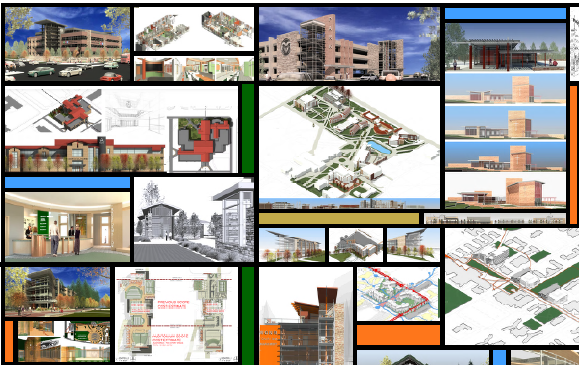 Development project approvals planning and design collage